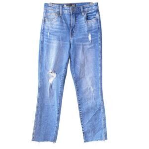 Kut From The Kloth Womens Jeans Blue Reese Straight Fab AB Ankle Stretch 0